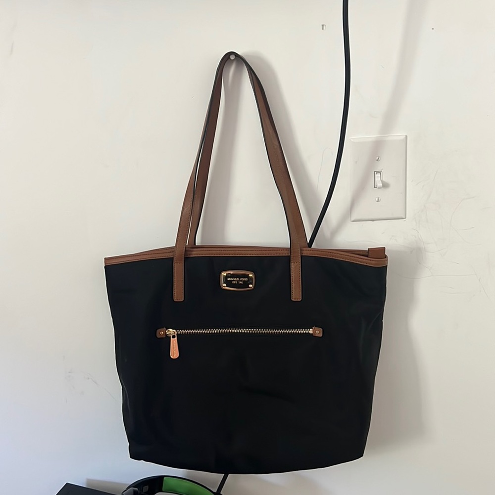 Michael Kors Bags Michael Kors Black Nylon With Leather Trim Tote